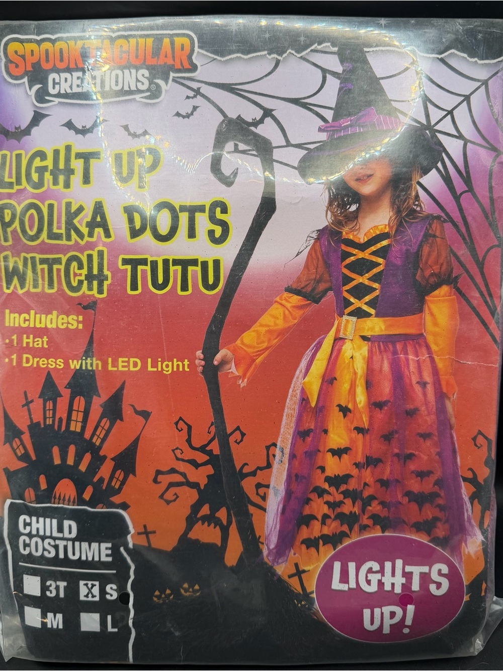 California Costumes Purple & Orange Light-Up Polka Dots Witch Tutu